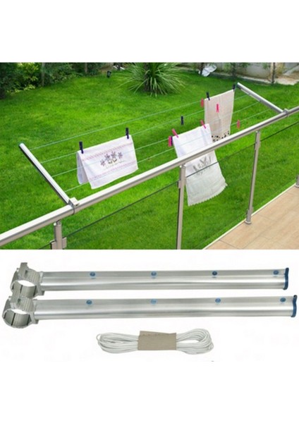 Yuvarlak Balkon Küpeşte Çamaşır Kurutma Askısı Bej Renkli ve Şık Tasarım fiyatları