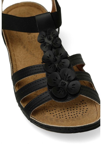 157362.Z5FX Siyah Kadın Düz Sandalet