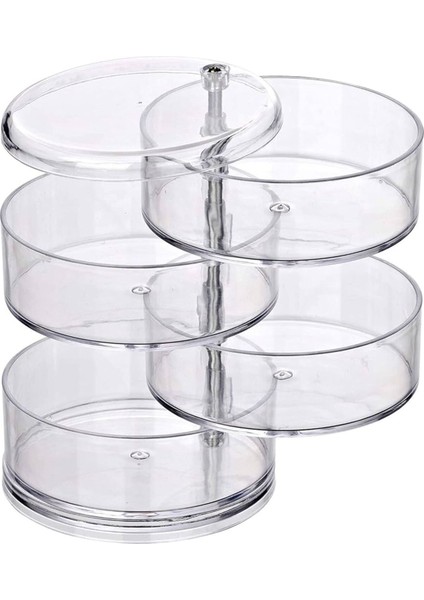 Turkuaz 4 Katlı Çok Amaçlı Silindir Takı ve Makyaj Organizeri modelleri