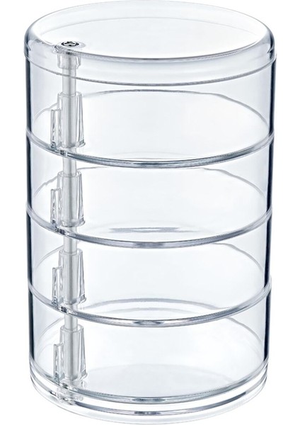 Turkuaz 4 Katlı Çok Amaçlı Silindir Takı ve Makyaj Organizeri fırsatları