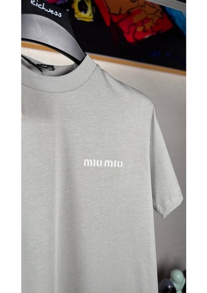 Taş Rengi Nakış Logolu Erkek T-Shirt fiyatları