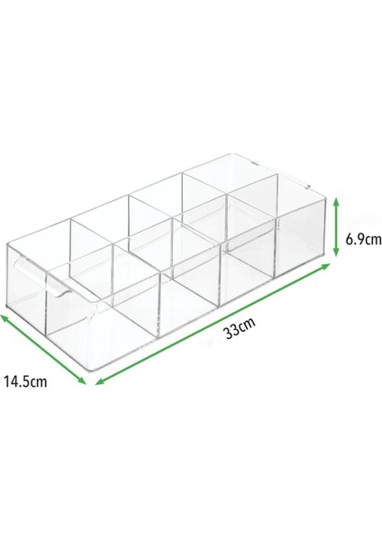 8 Bölmeli Çok Amaçlı Beyaz Pleksi Kutu, Düzen ve Saklama Için Şık Çözüm fırsatları
