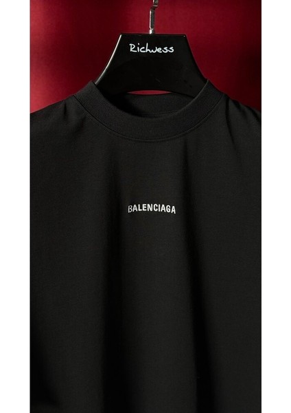 Logo Nakış Işlemeli Oversize Erkek T-Shirt Nw indirimleri