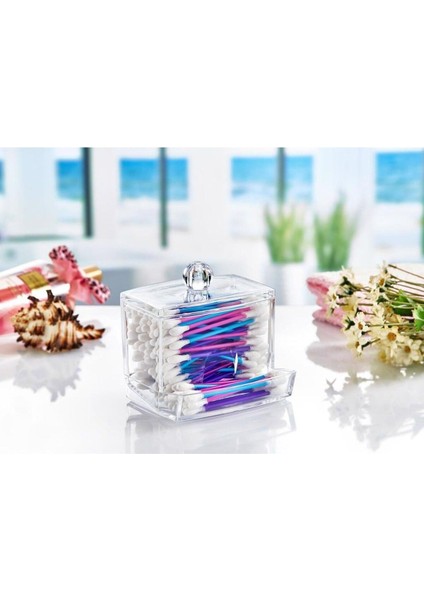 Çok Renkli Pamuklu Çubuk Organizeri, Banyo Düzenleyici, 1 Adet