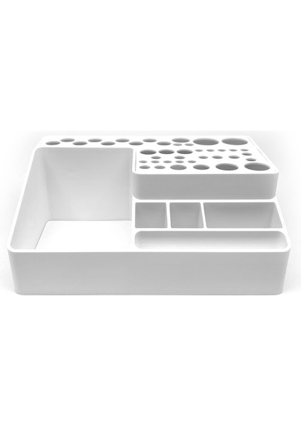 Beyaz Makyaj ve Fırça Düzenleyici, Şık ve Kullanışlı Tasarım