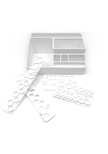 Beyaz Makyaj ve Fırça Düzenleyici, Şık ve Kullanışlı Tasarım fırsatları