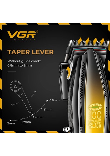 Vgr V-270 Profesyonel Saç Kesme Makinesi, 9000 Rpm Yüksek Hızlı Motor ve LED Ekran modelleri