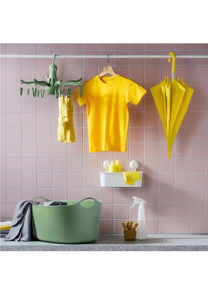 Yeşil 16 Mandallı Çamaşır Kurutma Askısı, Çok Renkli, Dayanıklı ve Pratik Kullanım fırsatları