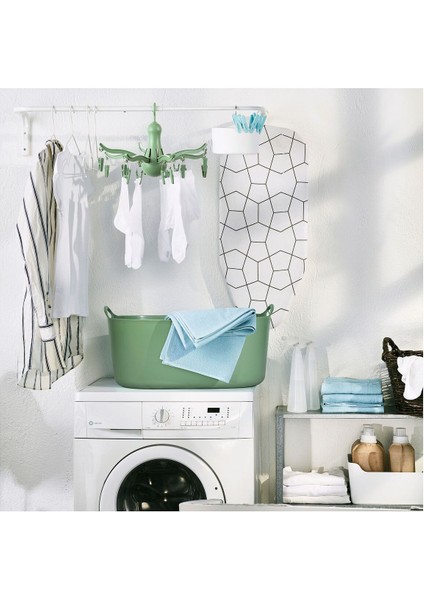 Yeşil 16 Mandallı Çamaşır Kurutma Askısı, Çok Renkli, Dayanıklı ve Pratik Kullanım indirimleri