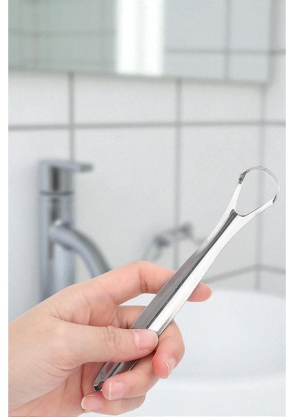 Çelik Dil Temizleyici Dil Sıyırıcı Paslanmaz Çelik Ağız Bakım Fırçası Dil Plak Temizleme Aparatı fırsatları