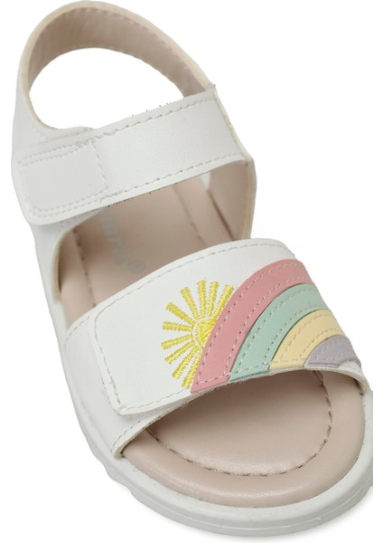 SUUP.B5FX Beyaz Kız Çocuk Sandalet
