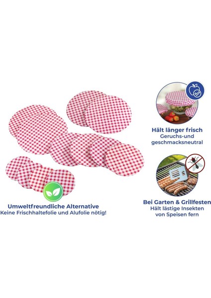 Gbmotion Klasik Gingham Tabak Kılıfı – 12’li Mutfak Şapkası Seti, 5 Farklı Boyut, Kırmızı Beyaz, Yeniden Kullanılabilir Esnek Kapaklar modelleri
