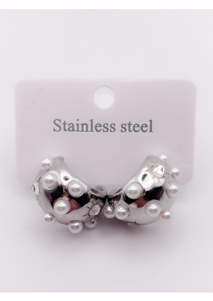 Çelik Küpe Multi Incili Halka Küpe fırsatları