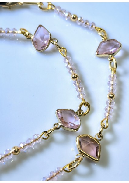 Gözlük Zinciri Altın Kaplama Zincirli Kristal Taşlı Midye Figürlü Gözlük Askısı modelleri