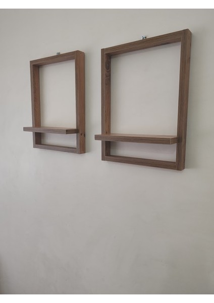 Atlantik Ceviz Dekoratif Raflı Çerçeve - 2 Adet fırsatları