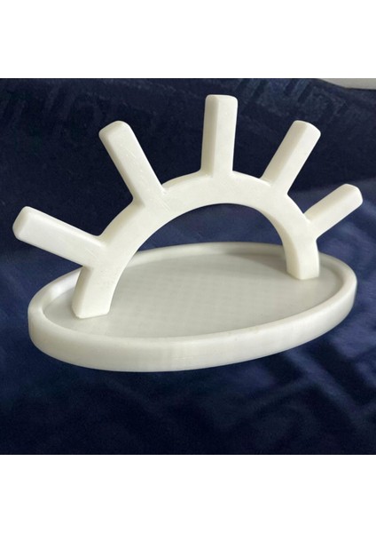 Beyaz Güneş Temalı Takı Düzeni, Yüzük ve Küpe Saklama Standı fiyatları