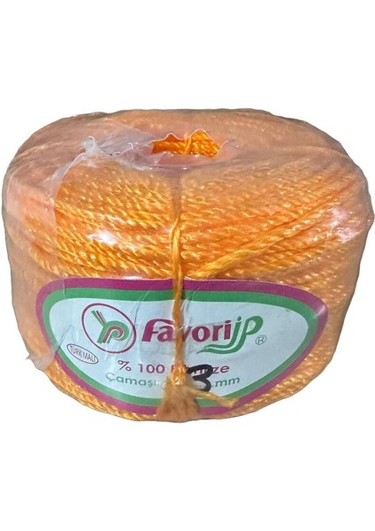 Turuncu Naylon Örgü Çamaşır Ipi, 100 Metre, Dayanıklı ve Kullanışlı 1 Adet