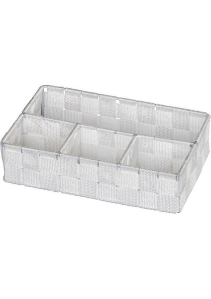 Beyaz 4 Bölmeli Takı ve Makyaj Düzenleyici, 26X6,5X17 cm