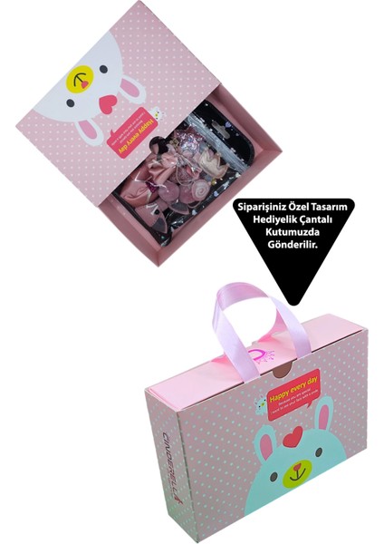 18'li Hediyelik Çanta Kutulu Bebek Toka Seti - Kız Çocuk Yıldız Fiyonk Çıtçıt Lastik Pens Saç Tokası fiyatları