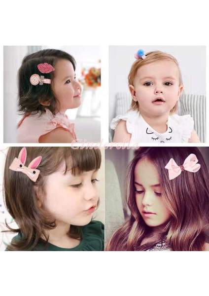 18'li Hediyelik Çanta Kutulu Bebek Toka Seti - Kız Çocuk Yıldız Fiyonk Çıtçıt Lastik Pens Saç Tokası fırsatları