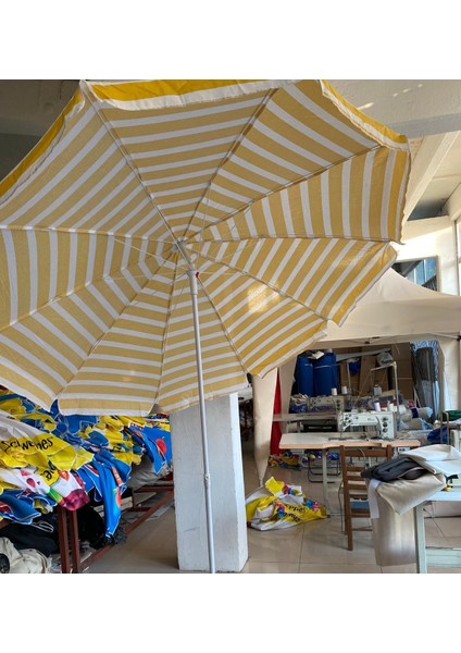 Sarı Beyaz Plaj Deniz Bahçe Balkon Şemsiye Bidon Hariç fiyatları