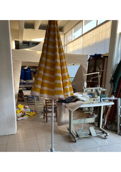 Sarı Beyaz Plaj Deniz Bahçe Balkon Şemsiye Bidon Hariç modelleri
