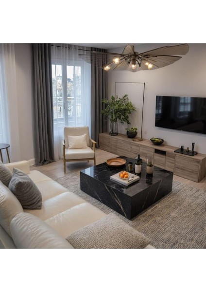 Siyah Mermer Küp Sehpa - Coffee Table modelleri