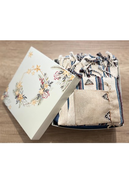 Kara Tezgah El Dokuma Erkek Peştemal ve Banyo Havlusu-Lavanta Keseli fırsatları