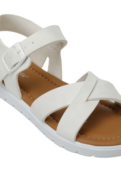 Klas .P5FX Beyaz Kız Çocuk Sandalet