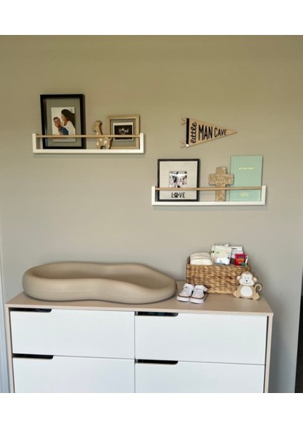 2X30CM Mdf Baby Room Organizer Eğitici Montessori Raf Kitaplık Baharatlık Banyo Düzenleyici