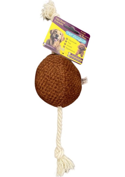 Ipli Top Köpek Oyuncağı Ø10CM, Kiremit 40CM Lzwdr