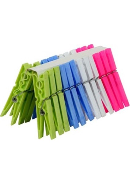 Çamaşır Mandalı Seti, 36'lı, Siyah, Dayanıklı ve Pratik Kullanım