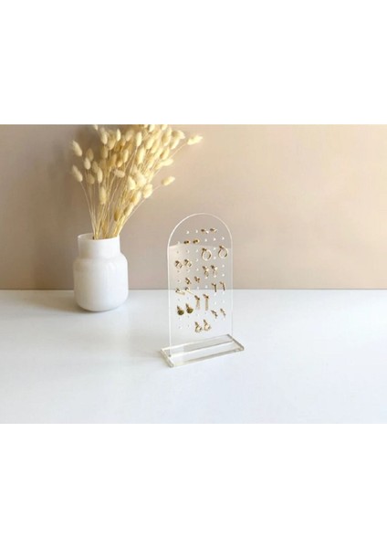 Şeffaf Akrilik Küpe Tutucu ve Düzenleyici, Şık ve Kullanışlı Tasarım