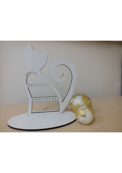 Krem Ahşap Lazer Kesim Mdf Kedi Takılık, Şık ve Doğal Tasarım. fiyatları