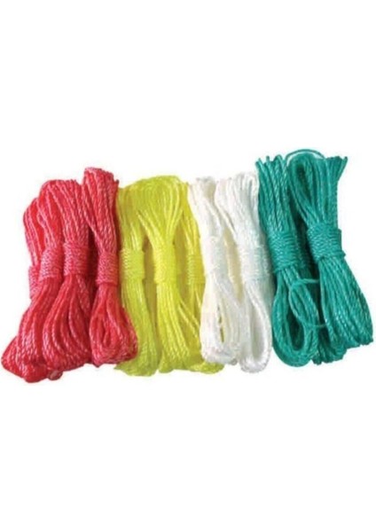 Renkli Naylon Çamaşır Ipi, 10 Metre, 1 Adet, Dayanıklı ve Kullanışlı
