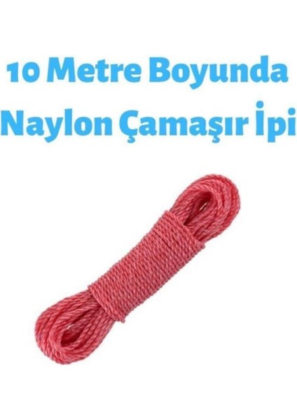 Renkli Naylon Çamaşır Ipi, 10 Metre, 1 Adet, Dayanıklı ve Kullanışlı fiyatları