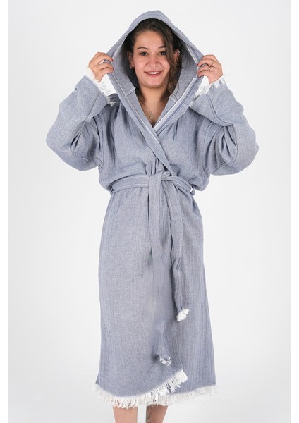 Kadın Müslin Bornoz Mor modelleri