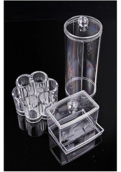 3'lü Siyah Makyaj Organizer Seti, Şık ve Kullanışlı Depolama Çözümü fiyatları