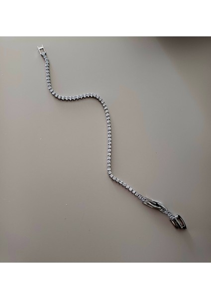 Çelik Taşlı Su Yolu Metalik Renk Bileklik modelleri