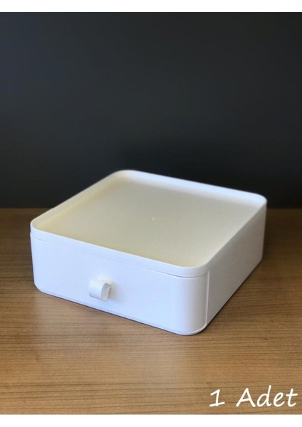 20X20 Beyaz Çok Fonksiyonlu Çekmece Düzenleyici, Ofis ve Makyaj Alanı Için