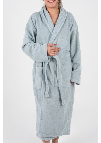 Kadın ve Erkek Bornoz Mavi