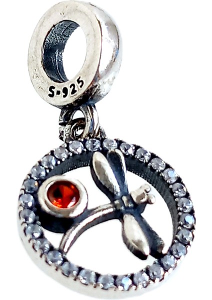 Gümüş Işıltılı Kırmızı Yusufcuk Pan Tasarım Bileklik Uyumlu Kadın Charm 1 Sevgililer Günü Hediye fiyatları