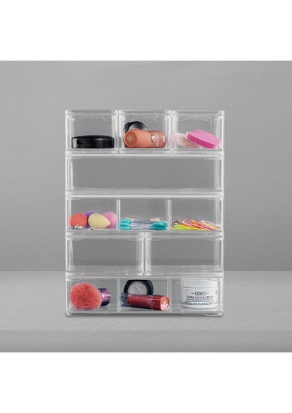 Renkli 8 Parça Çok Amaçlı Blok Organizer, Çekmece ve Dolap Içi Düzenleyici