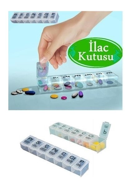 Buffer® Haftalık Günlük Saklama Kutusu 7 Günlük Saklama Kabı indirimleri