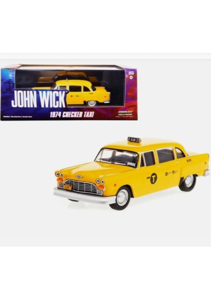 1:43 John Wick – 1974 Checker Taxi Hollywood Collection Synoverse Kitap Hediyeli