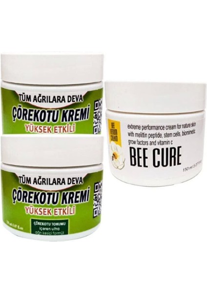 Çörek Otu Vücut Sızılarına 2 x 100 ml - Bee Cure Krem 150 ml
