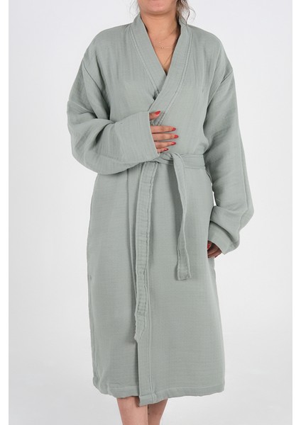 Kadın ve Erkek Bornoz Gri