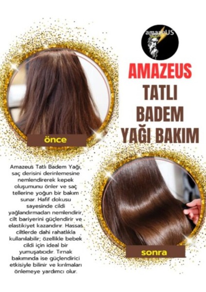 Tatlı Badem Yağı Seti (150ML) - Vegan / Kaş Kirpik Fırçası & Spreyli - Parabensiz, Katkısız fırsatları