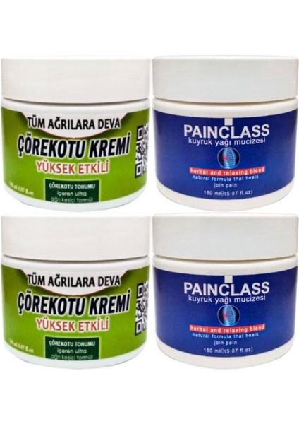 Çörek Otu Kremi Orta Boy Agrilarına 2x 100 ml + Painclass 2x 150 ml Kuıyruk Yağı Kremi