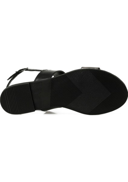 25S-270 5fx Siyah Kadın Düz Sandalet